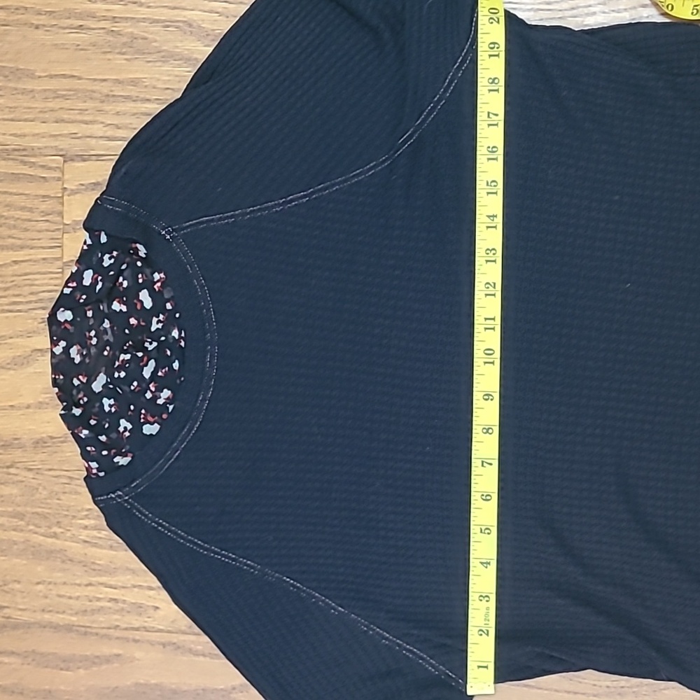 Free people opposites attract mini dress in black floral medium long sleeve - Picture 6 of 7